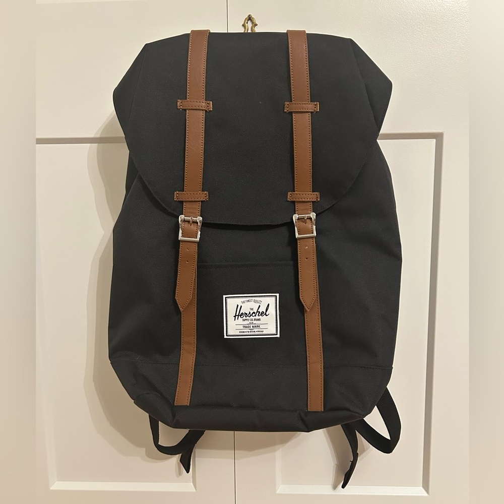 Herschel Little America Black Brown Backpack